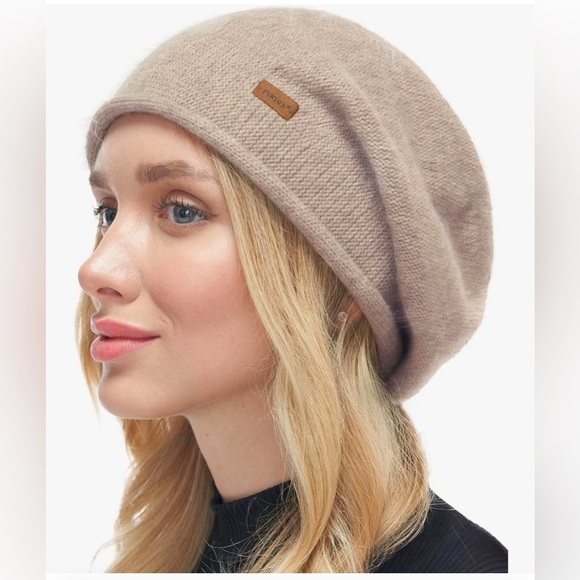 New FURTALK Cashmere Slouchy Beanies Winter Hats Soft Warm Beanie Wool Knitting - Picture 2 of 6